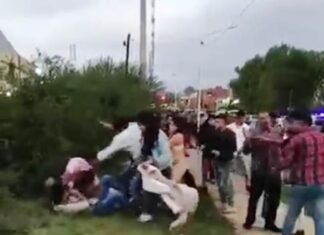 Violenta pelea a la salida de un boliche