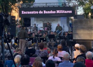 Se vivió el encuentro de bandas militares
