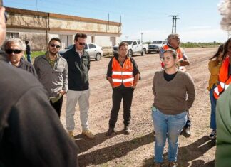 Ruta 23. Delegados del BID examinan las obras