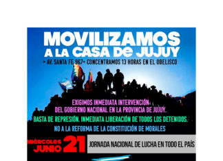 Marcharán a la Casa de Jujuy