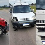 Pagina 7 Un auto chocó a otros dos vehículos en Autovía Artigas