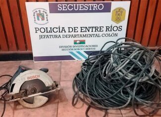Colón. Recuperaron elementos sustraidos de una obra