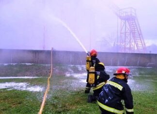 Realizaron un simulacro de incendio en la planta de YPF