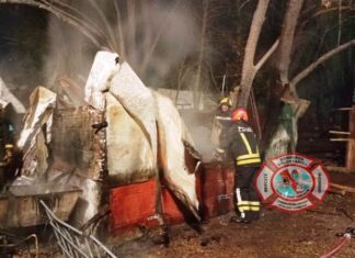 El fuego redujo a cenizas una casilla precaria