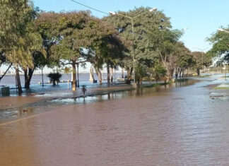 Aguas arriba. El río Uruguay incrementa su nivel