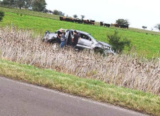 Fueron derivados al Hospital Urquiza. Volcó un auto en la Ruta 39, entre Herrera y Mantero