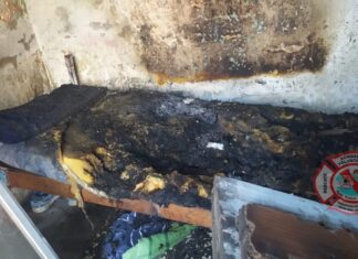 Se incendió una vivienda y su propietario lo sofocó