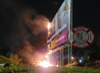 El partido socialista repudió la vandalización de la cartelería de JxC