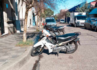 Pintan los estacionamientos de motos y colectivos
