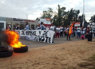 El Polo Obrero se movilizó y cortó el acceso a La Histórica