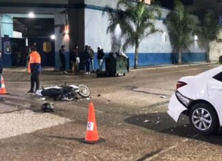Dos siniestros en la noche, con lesionados y roturas