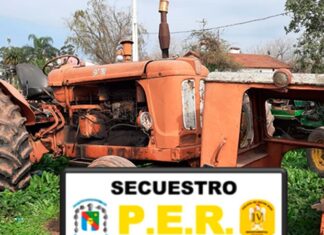 Incautaron un tractor en Caseros