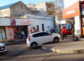 Se produjo un triple choque en el centro de la ciudad