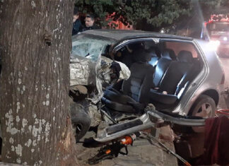 Falleció adolescente que iba como acompañante en un auto que chocó contra un árbol
