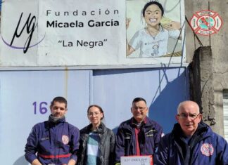 La Fundación Micaela García y su donación a Bomberos