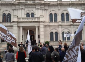 Destacaron la adhesión al paro en la Justicia