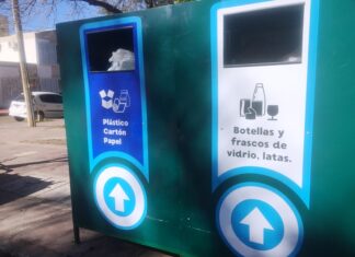 Vandalismo. Dañaron la puerta de un Punto Limpio