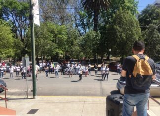 En plaza Ramírez. Se marchó en contra de la criminalización de la protesta