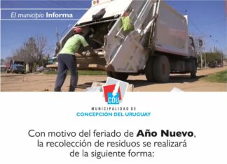 Los horarios de la recolección de residuos este fin de año en Concepción