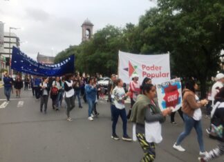 Plaza Ramírez.Manifestantes uruguayenses protestaron contra el ajuste