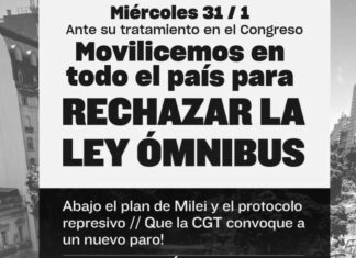 Convocan a movilizarse en contra de la Ley Ómnibus