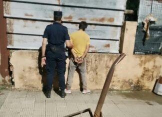 Intentó robar dos bolsas de cal en una obra y terminó preso