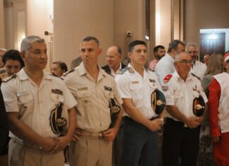 Bomberos en el homenaje por el aniversario de Caseros
