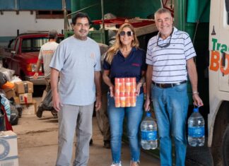 Empleados de ATER recolectaron donaciones para las familias de Gualeguay afectadas por el temporal