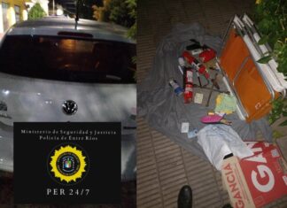 Detuvieron a un ladrón que había elementos de un auto estacionado