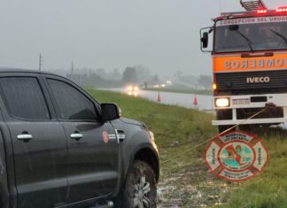 Autovía Artigas: una camioneta despistó esta mañana a la altura de Bella Vista