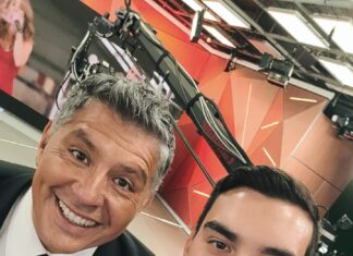 Uruguayense fue invitado a conocer los estudios de Eltrece y TN