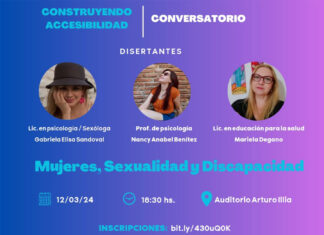 Construyendo Accesibilidad: Realizarán mañana un conversatorio sobre Mujeres, Sexualidad y Discapacidad