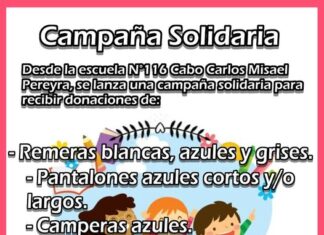 La Escuela N°116 organiza una campaña solidaria