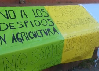 ATE realizó una protesta por los despidos en Agricultura Familiar