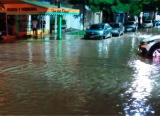 Complicaciones. Por la tormenta. En poco tiempo la ciudad recibió casi 180 milímetros
