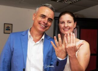 Silvia y Adrián sellaron su unión ante la ley.