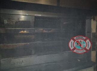 Bomberos intervinieron en una panadería por un horno encendido