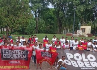 Militantes del Polo Obrero se sumaron a la jornada nacional de lucha ‘El hambre no espera’