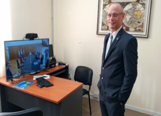 Leonardo Portela lideró una reunión de trabajo en los tribunales de la ciudad