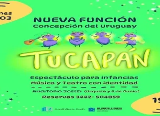 Tucapán presenta en el Scelzi un espectáculo para las infancias