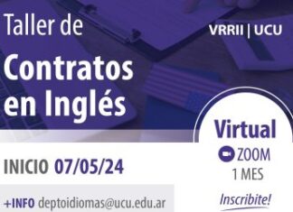 Se realizará el taller de Contratos en inglés en UCU