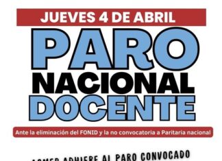 Docentes: Agmer se plegará al paro convocado por la Ctera
