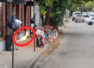 Alarma en pleno centro por una fuga de gas y fuego