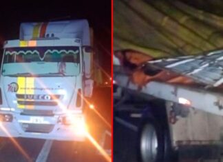 Caos vial en Autovía Artigas por el vuelco de un camión