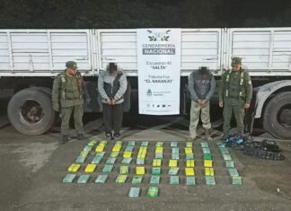 Secuestraron 116 kilos de cocína en el norte argentino
