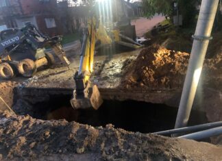 Cortan el agua en Metz y Ratto para solucionar una obstrucción cloacal