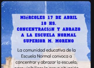 Convocan a una concentración y un abrazo en defensa de la Escuela Normal