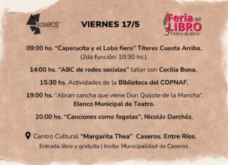 Se difundió la grilla de la segunda jornada de la Feria del Libro