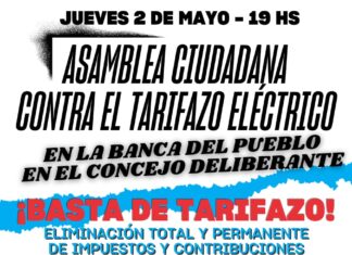 Tarifa eléctrica: La Asamblea Ciudadana concurre al Concejo