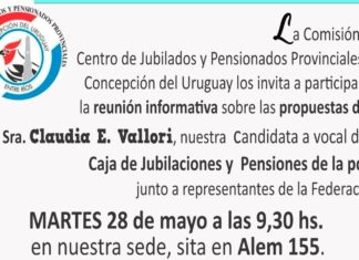 El Centro de Jubilados Provinciales recibe a su candidata a la Caja